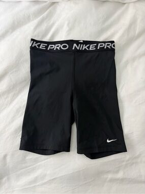 Nike Black Boys' Pro Compression Leggings with White Swoosh